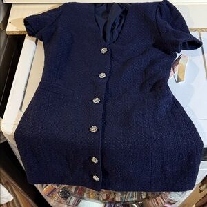 Elegant Navy Blue Women'Dress